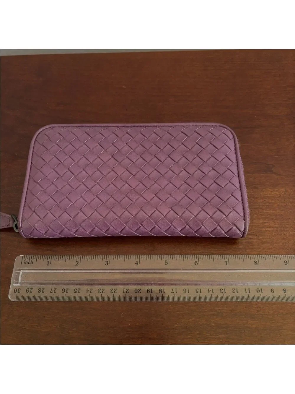 Bottega Veneta Purple Intrecciato Leather Zip-Around Wallet
